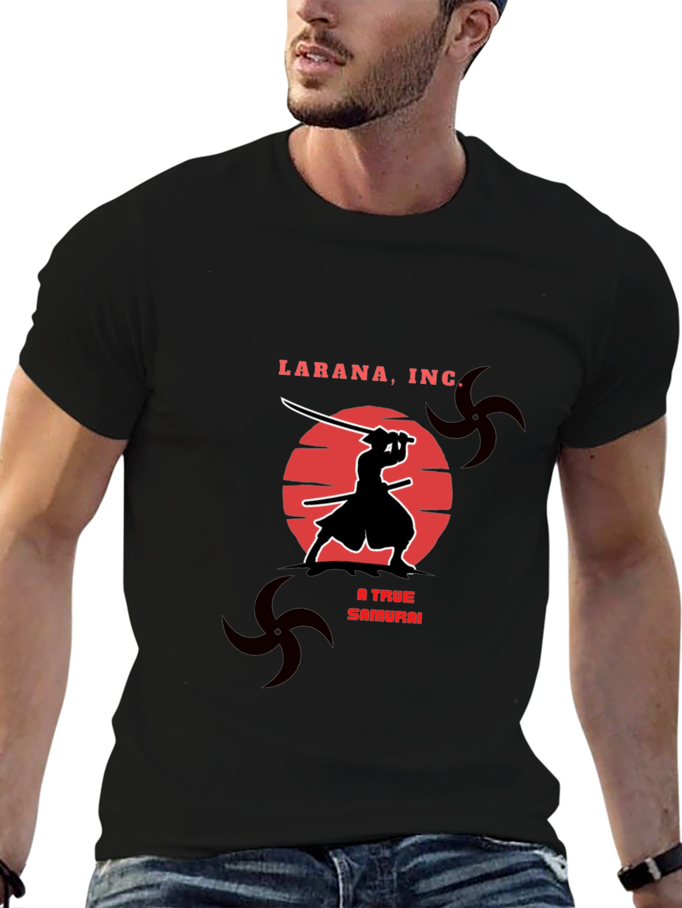 Samurai Silhouette Graphic Tee - Larana Inc.