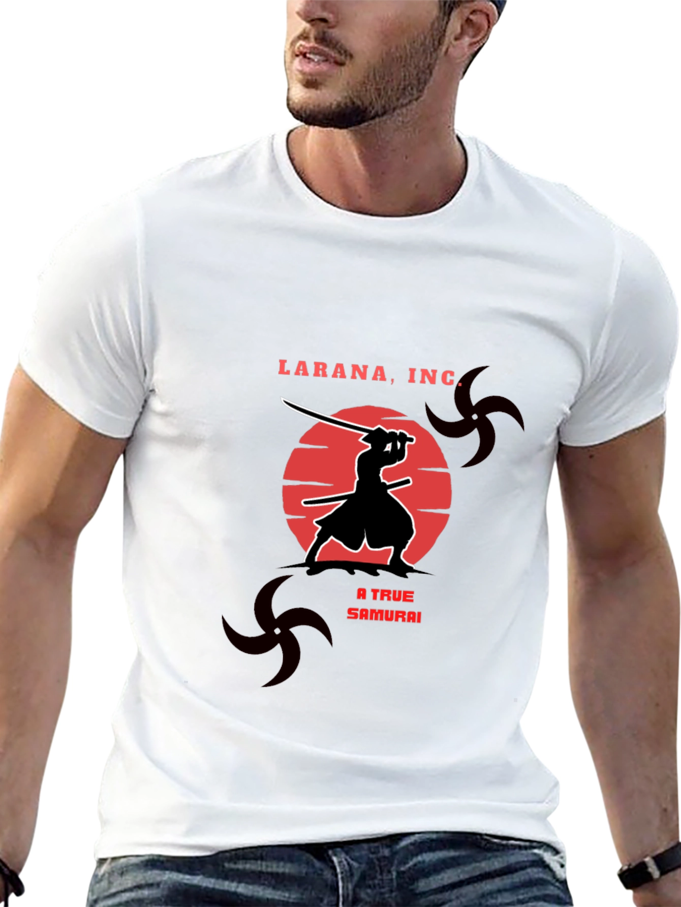 Samurai Silhouette Graphic Tee - Larana Inc.