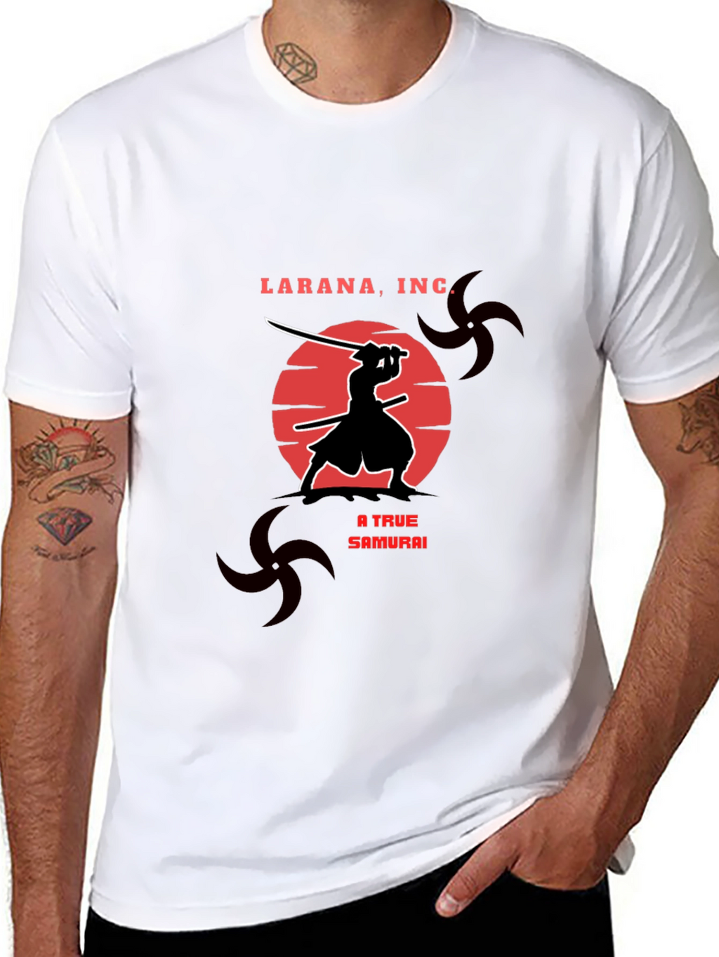 Samurai Silhouette Graphic Tee - Larana Inc.