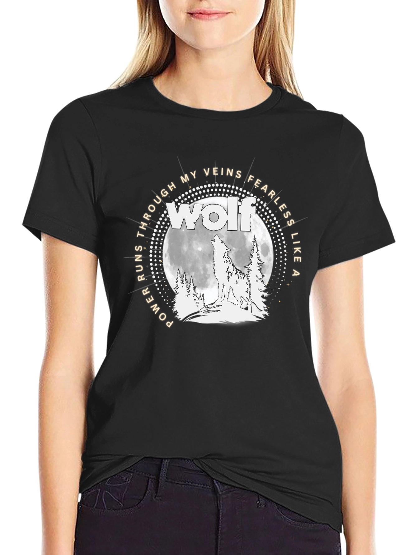 Wolf Power T-Shirt - Fearless Like a Wolf