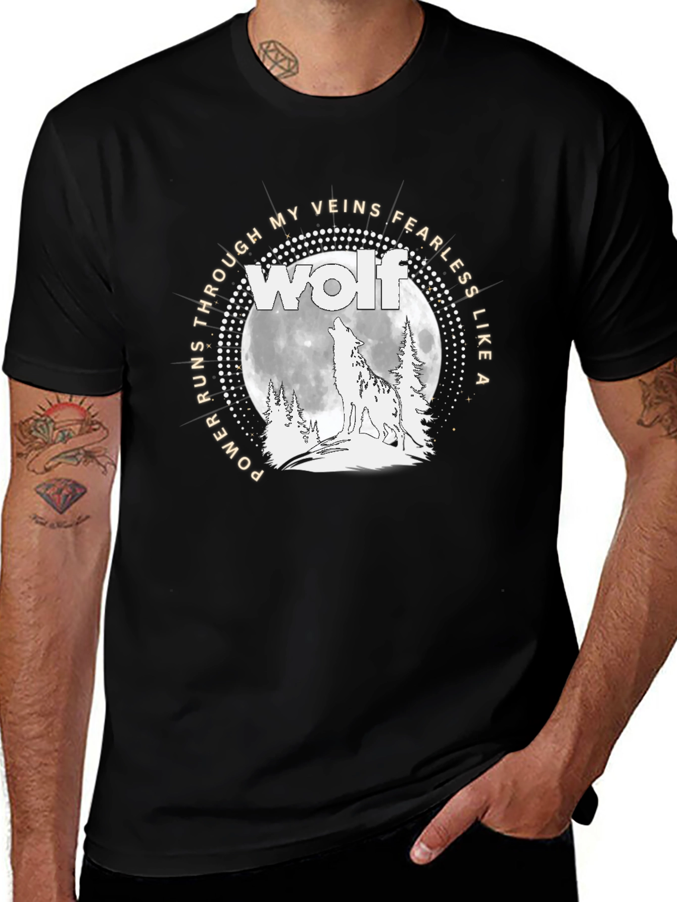 Wolf Power T-Shirt - Fearless Like a Wolf