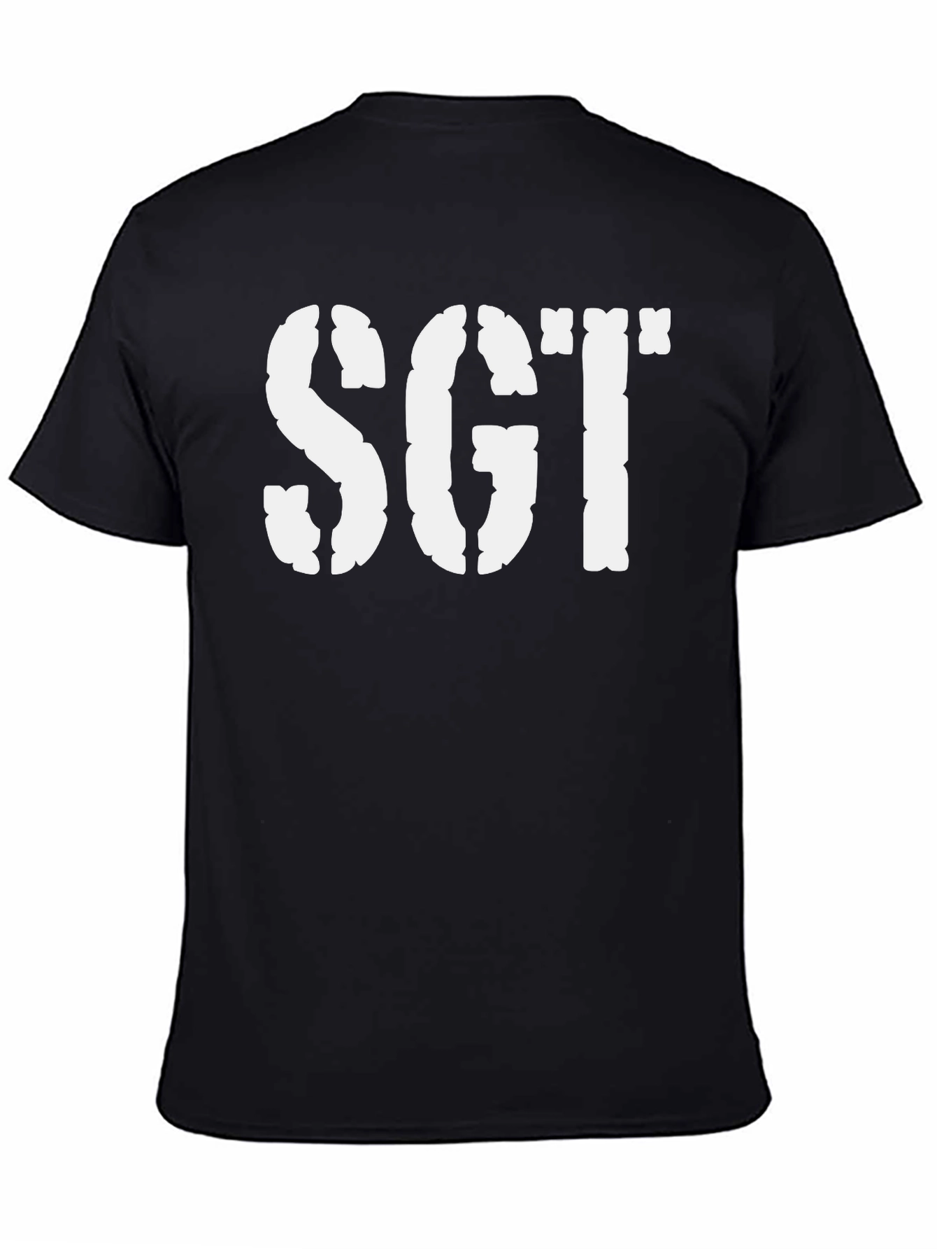 SGT Stencil Style Black T-Shirt - Military Inspired Design