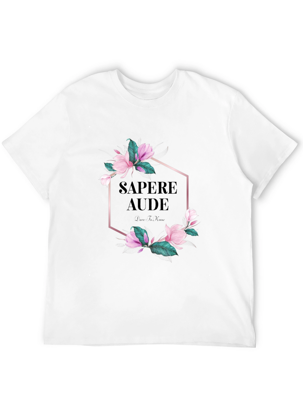 Sapere Aude Floral Graphic Tee - Black