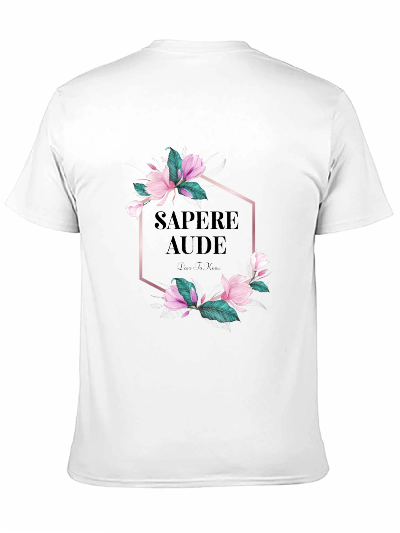 Sapere Aude Floral Graphic Tee - Black