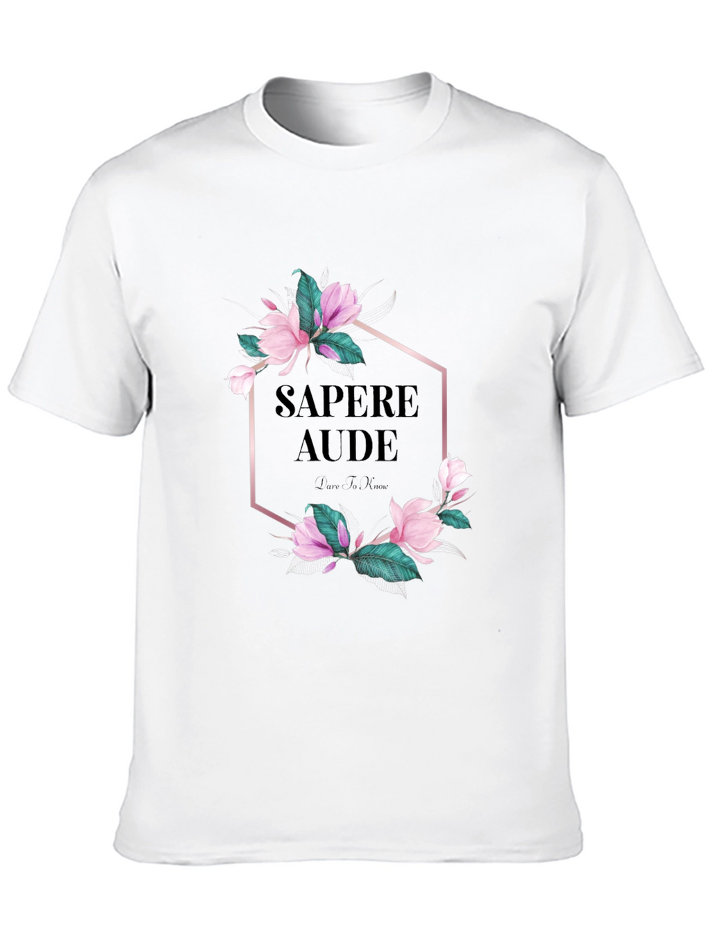 Sapere Aude Floral Graphic Tee - Black