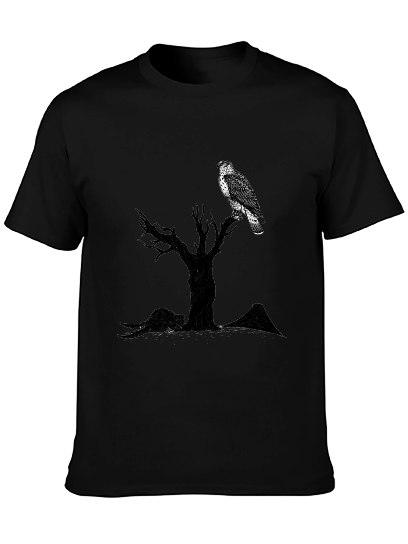 Eagle Tree Graphic Tee - Stylish Mens Black T-Shirt