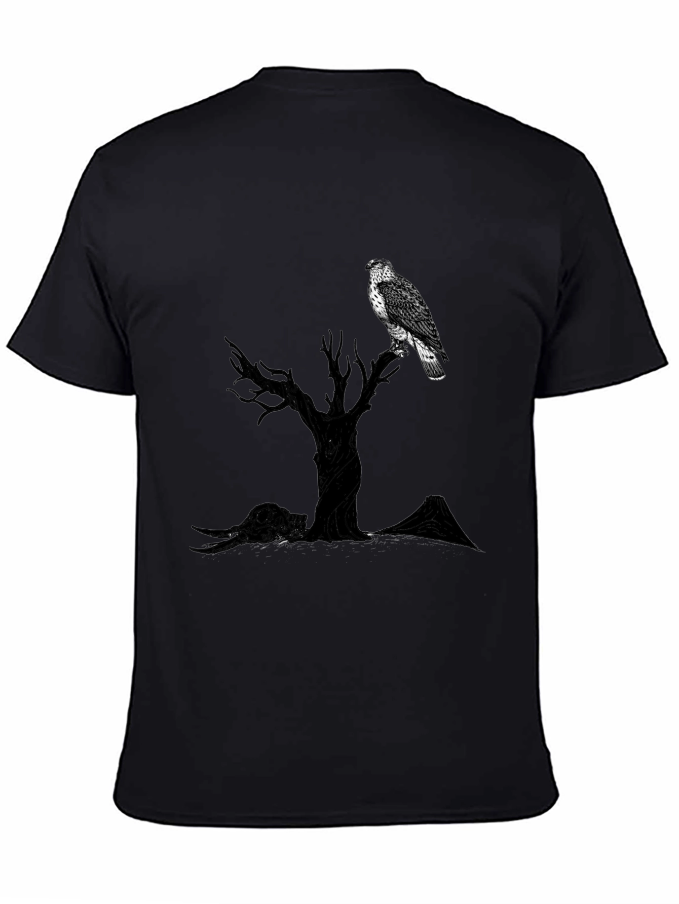 Eagle Tree Graphic Tee - Stylish Mens Black T-Shirt