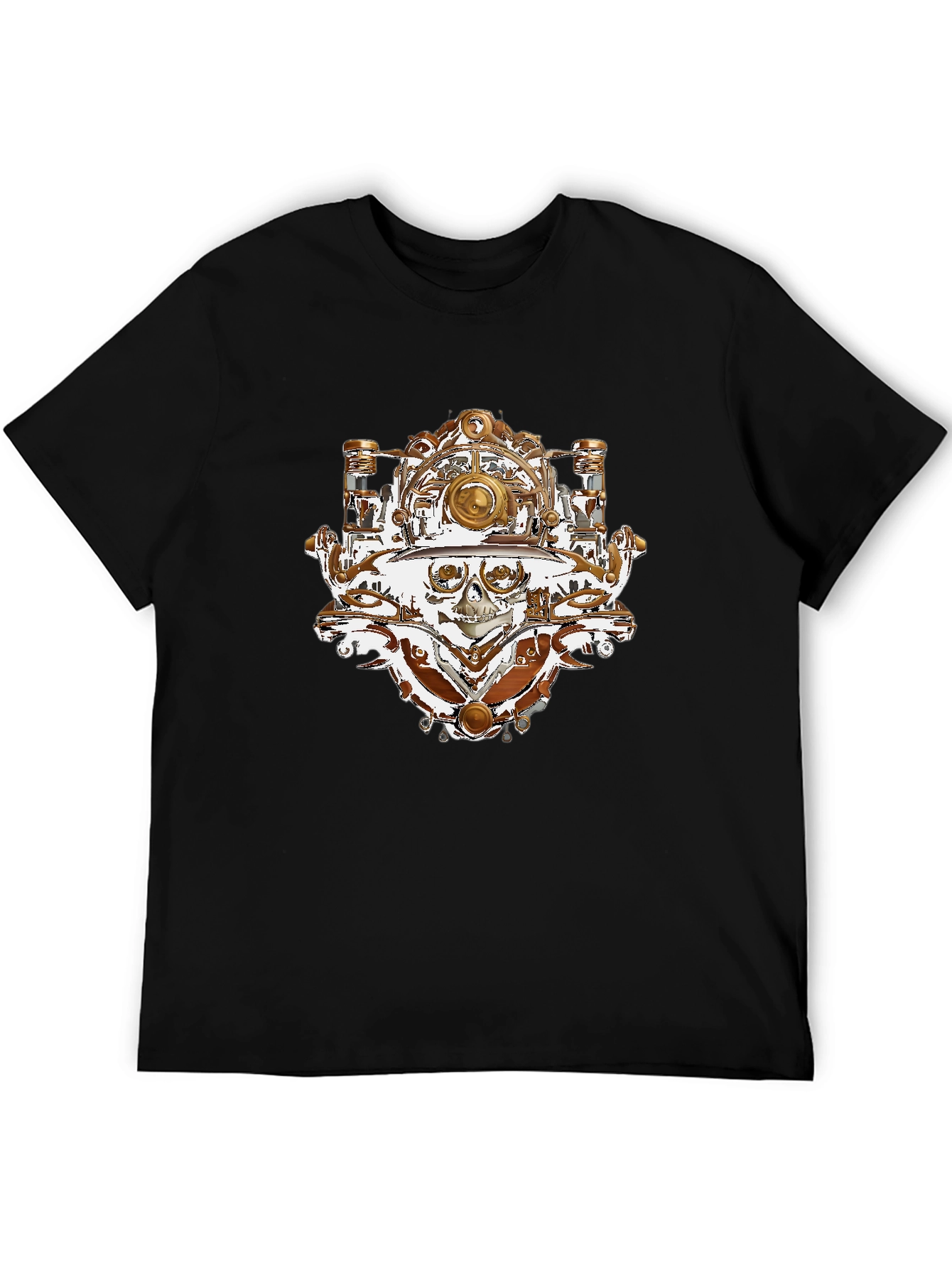 Steampunk Skull T-Shirt - Unique Graphic Tee
