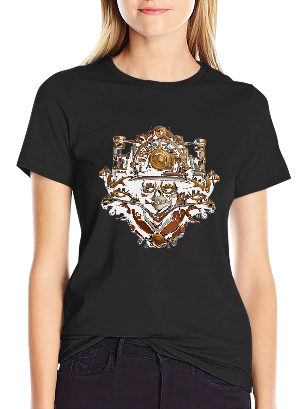 Steampunk Skull T-Shirt - Unique Graphic Tee