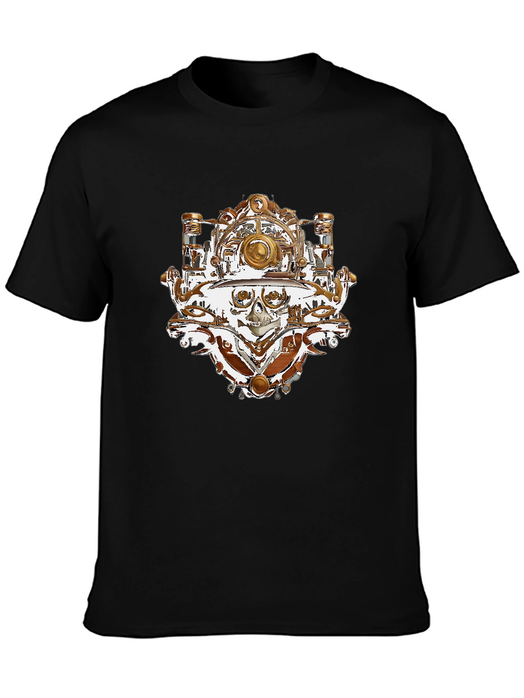 Steampunk Skull T-Shirt - Unique Graphic Tee