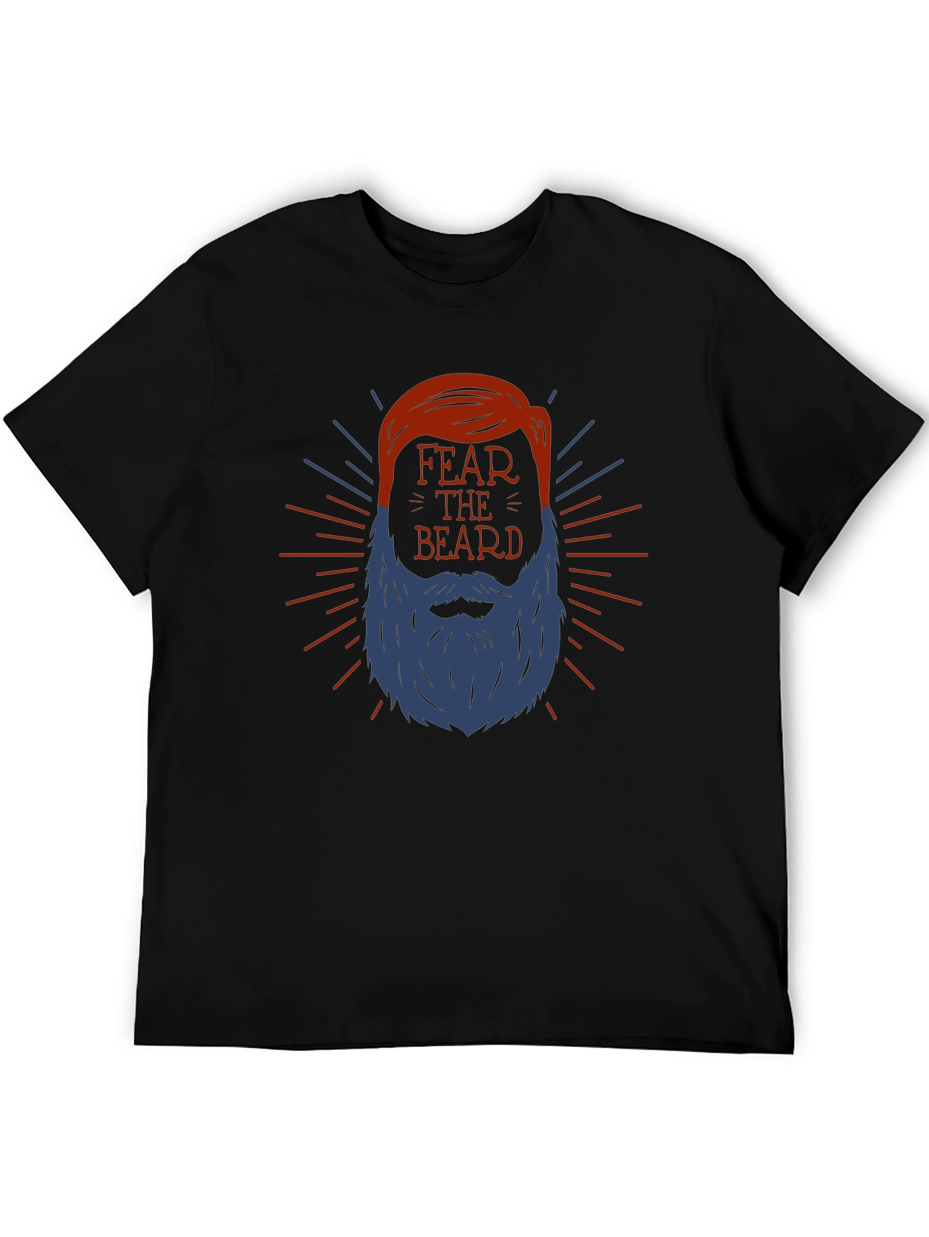 Fear the Beard Graphic T-Shirt - Black Cotton Tee