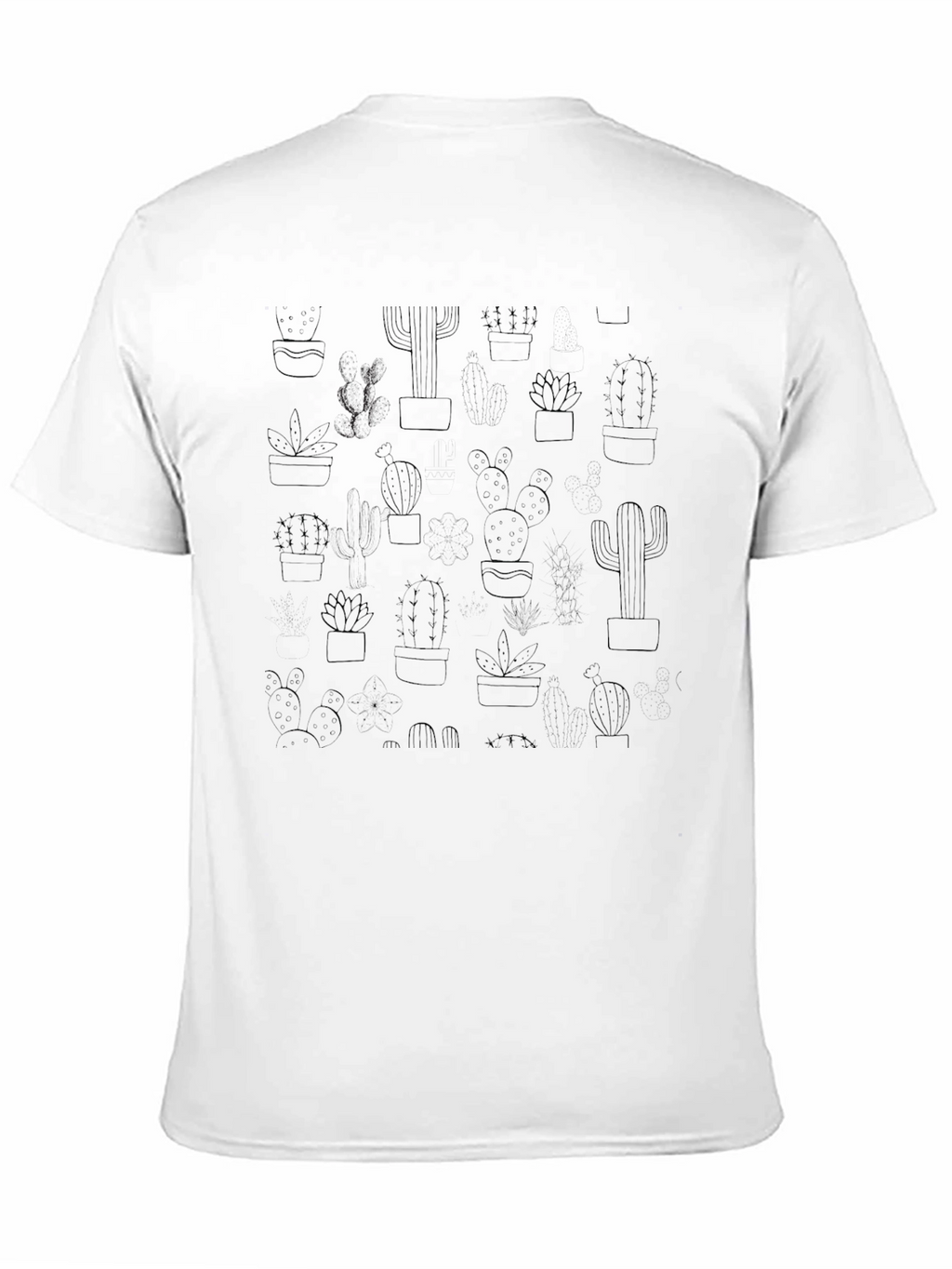 Cactus Graphic Print T-Shirt - Casual Style