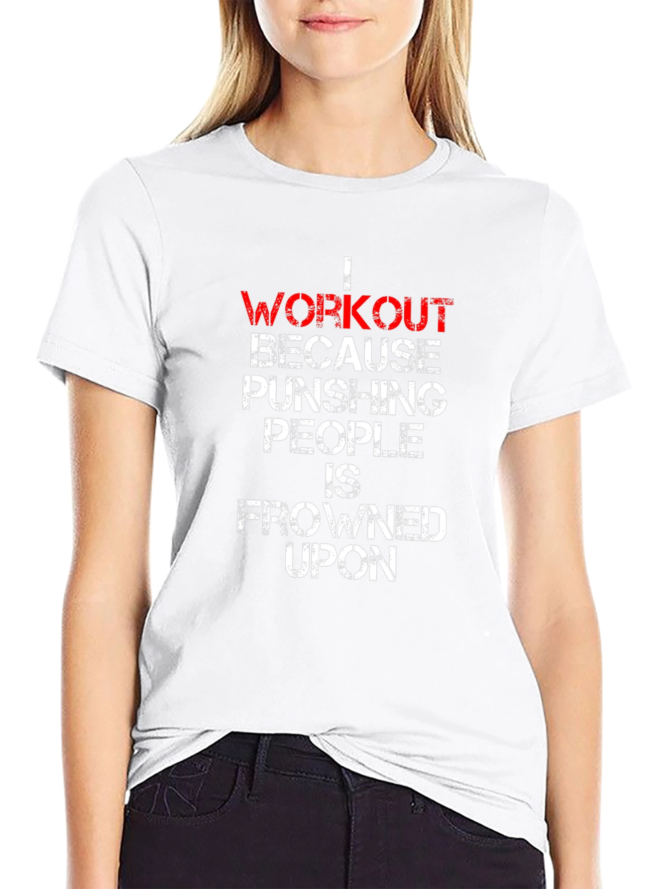 Workout Punishing People Funny Graphic Tee