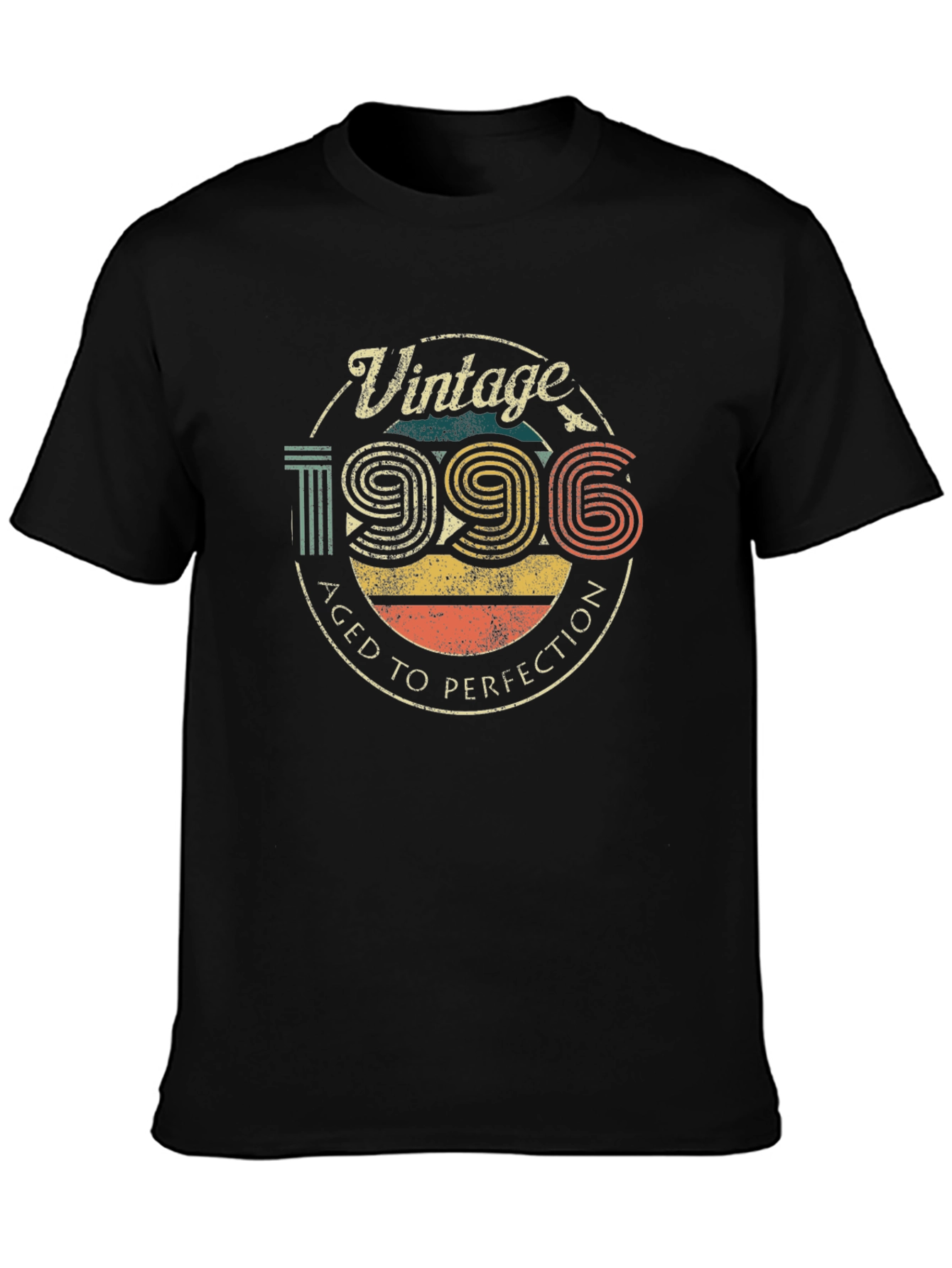 Vintage 1996 Aged To Perfection Black T-Shirt