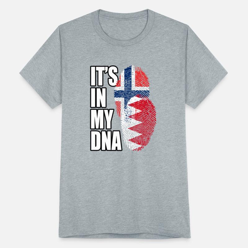 Bahraini And Norwegian Mix Heritage DNA Flag