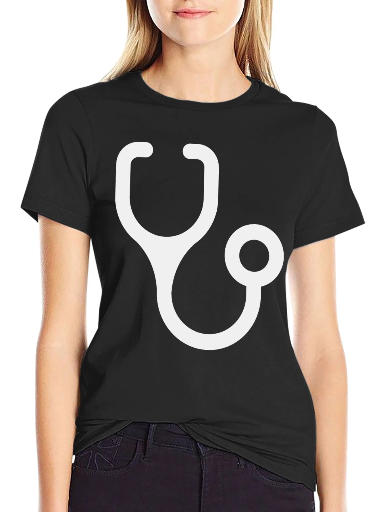 Stethoscope Graphic Tee - Black