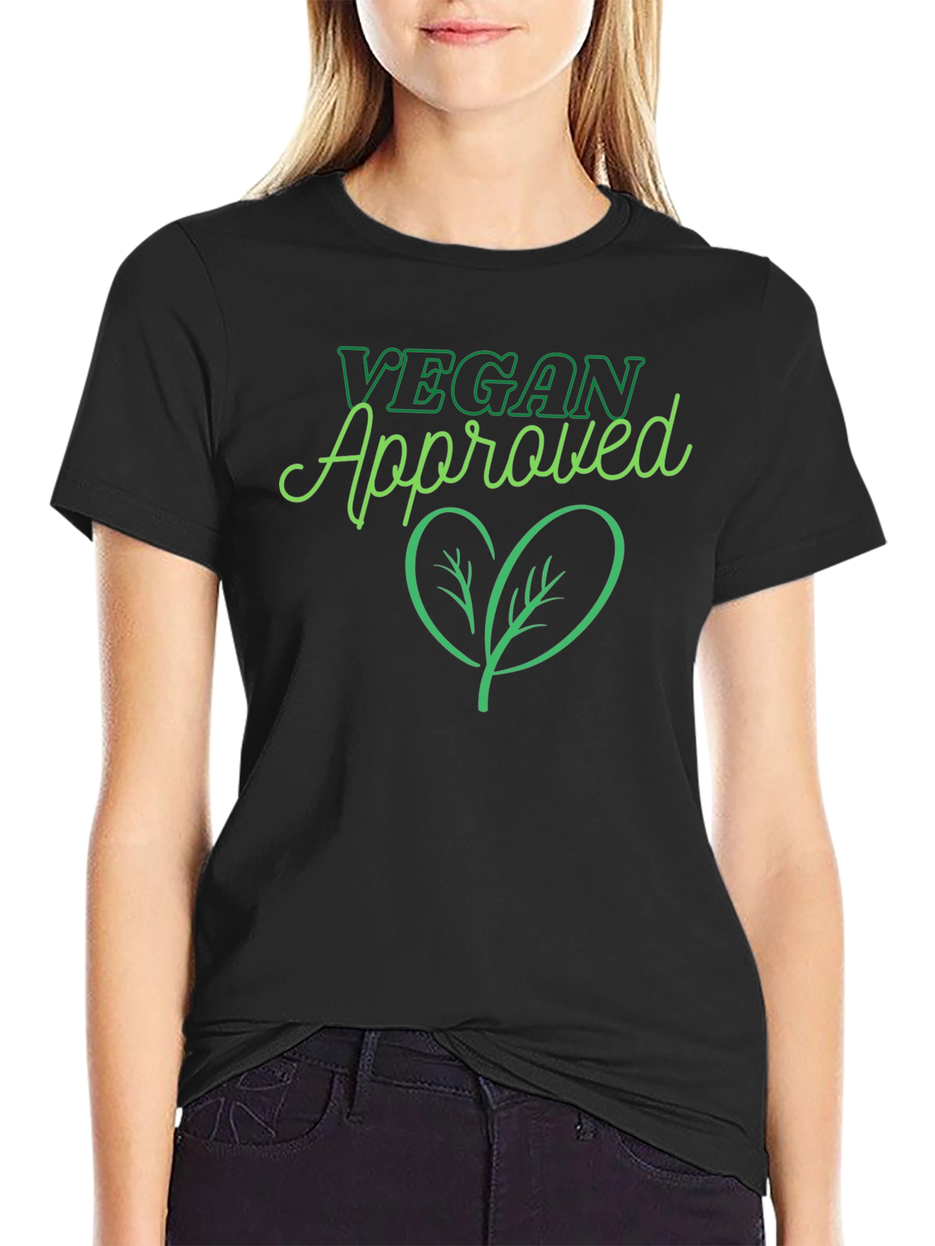 Vegan Approved T-Shirt - Green Logo
