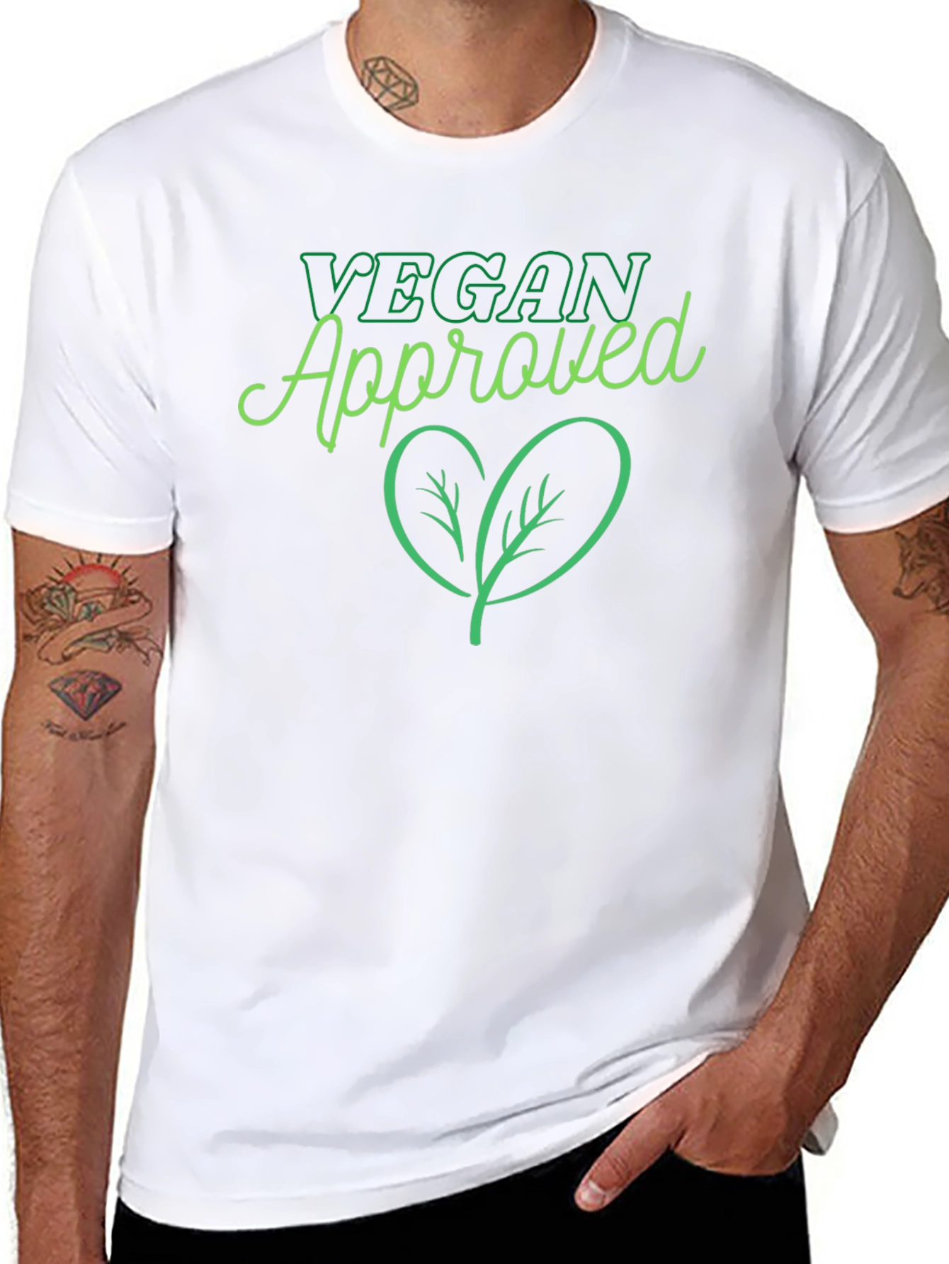 Vegan Approved T-Shirt - Green Logo