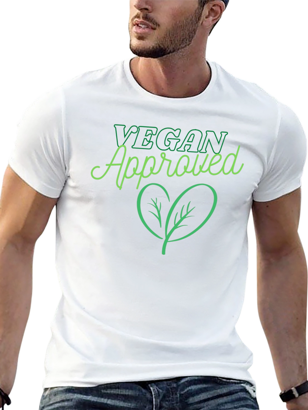 Vegan Approved T-Shirt - Green Logo