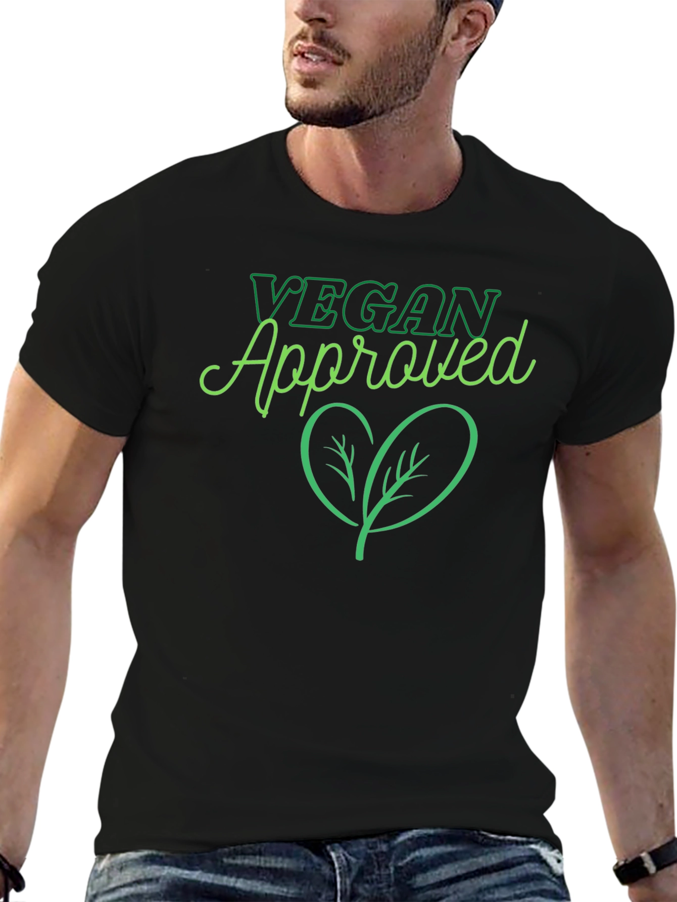 Vegan Approved T-Shirt - Green Logo