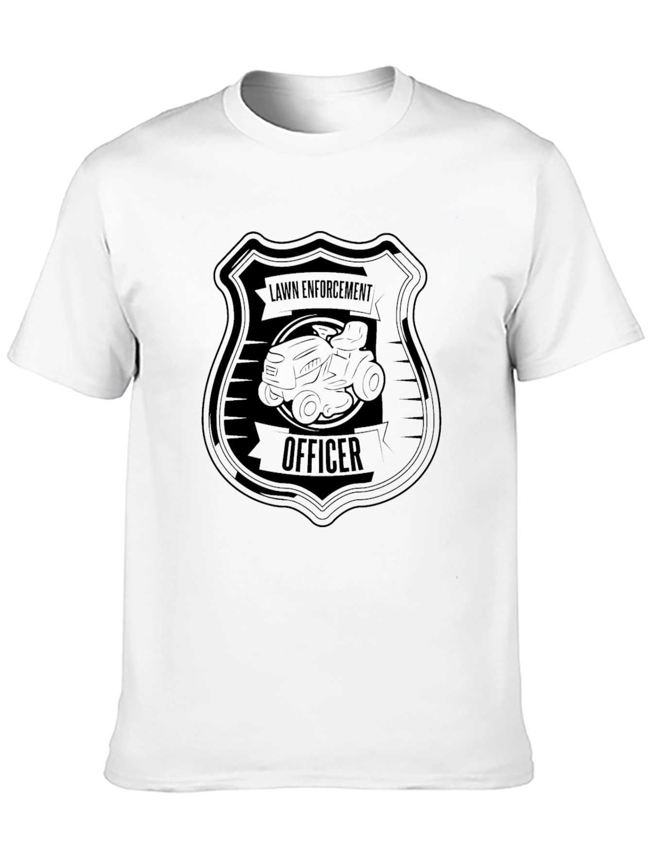 Lawn Enforcement Officer Black Graphic Tee