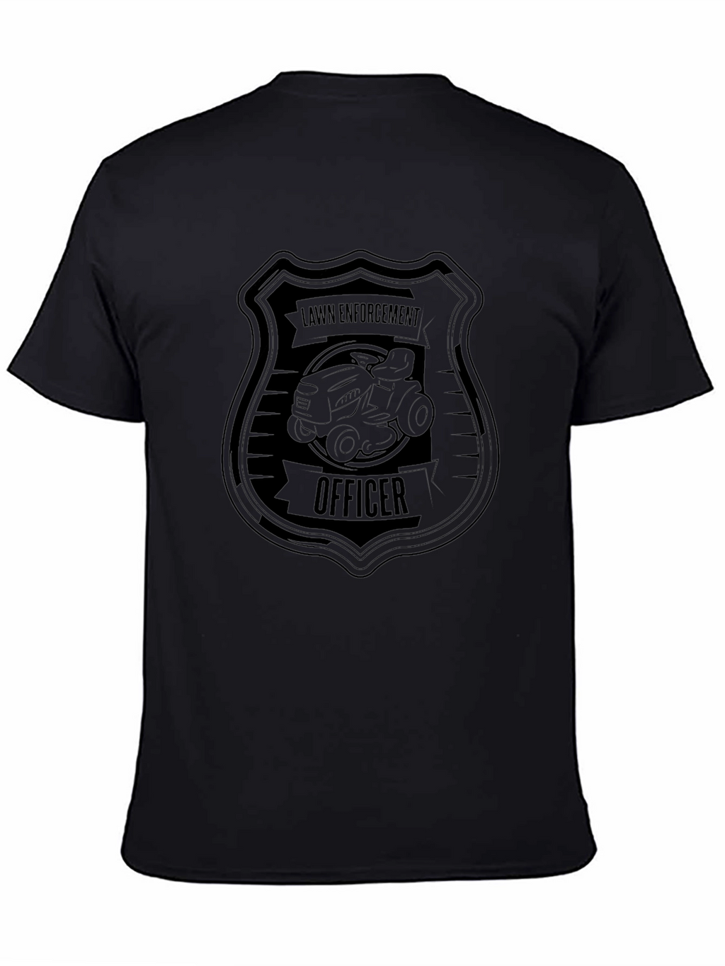 Lawn Enforcement Officer Black Graphic Tee