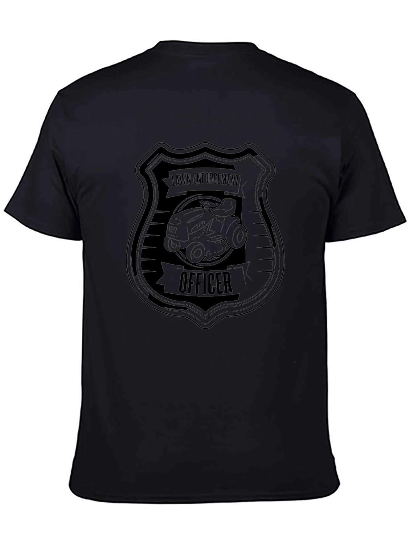 Lawn Enforcement Officer Black Graphic Tee