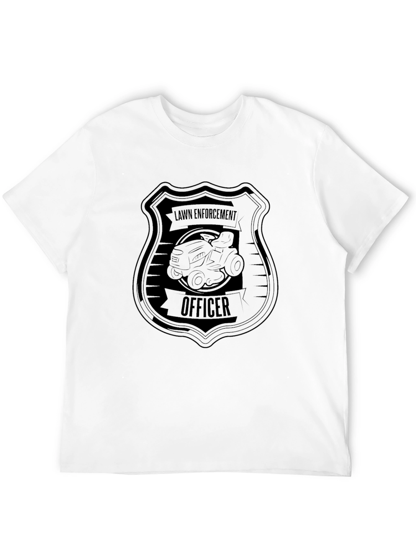 Lawn Enforcement Officer Black Graphic Tee