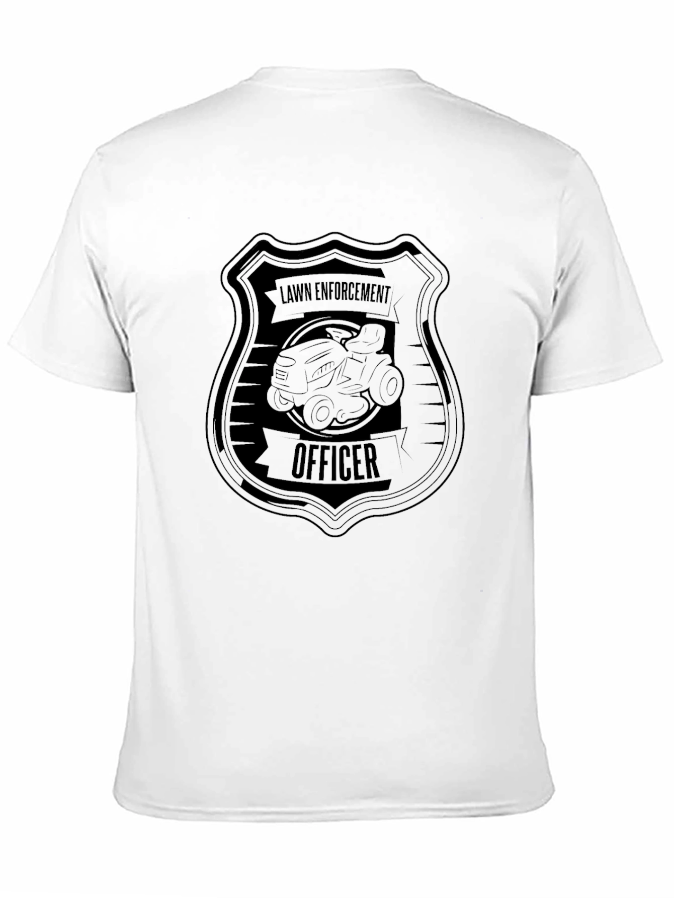 Lawn Enforcement Officer Black Graphic Tee