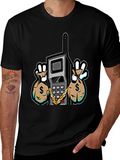 Retro Brick Phone Money Bags Graphic Tee
