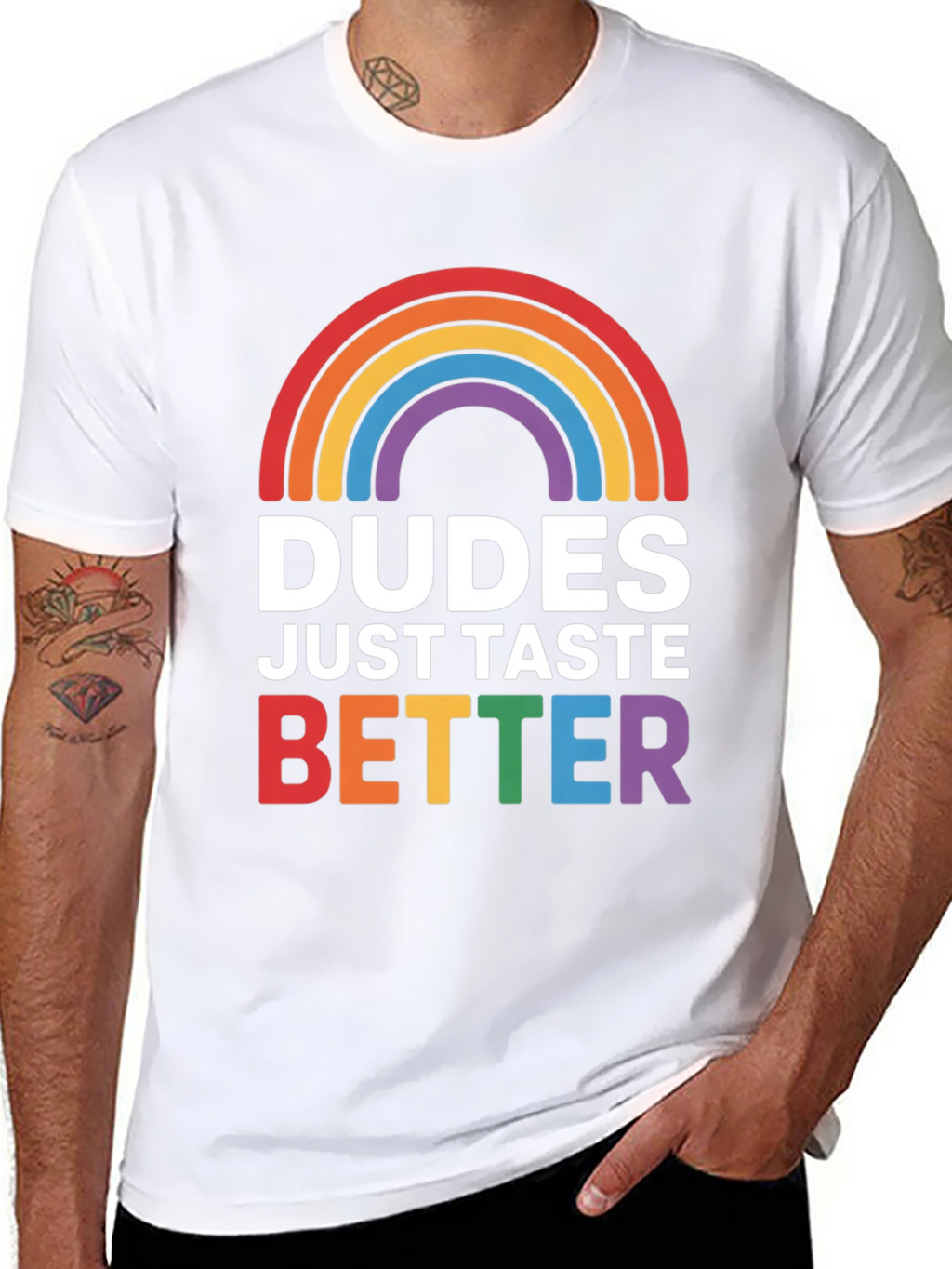 Dudes Taste Better LGBT Pride T-Shirt