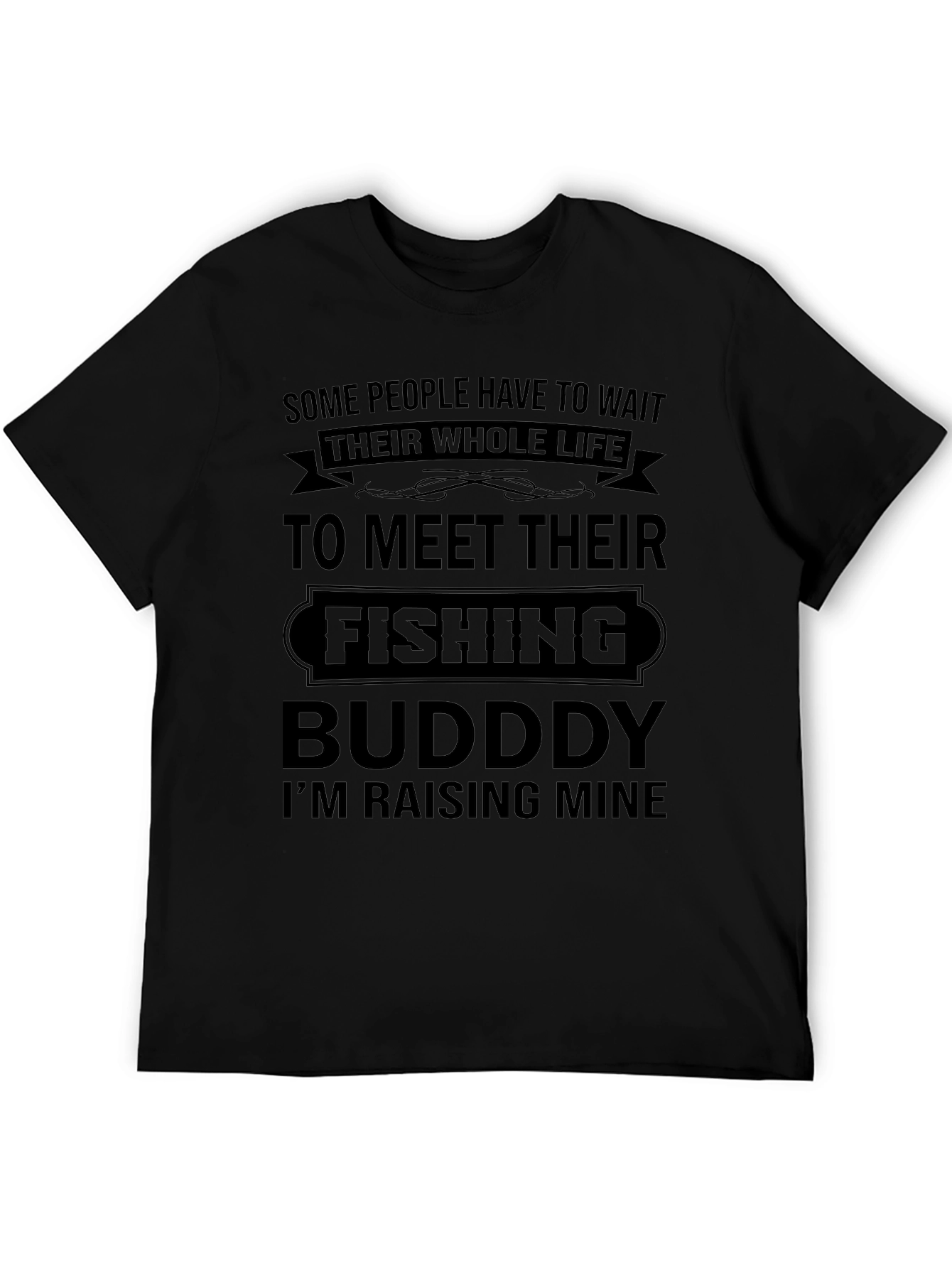 Fishing Buddy T-Shirt - Mens Black Graphic Tee