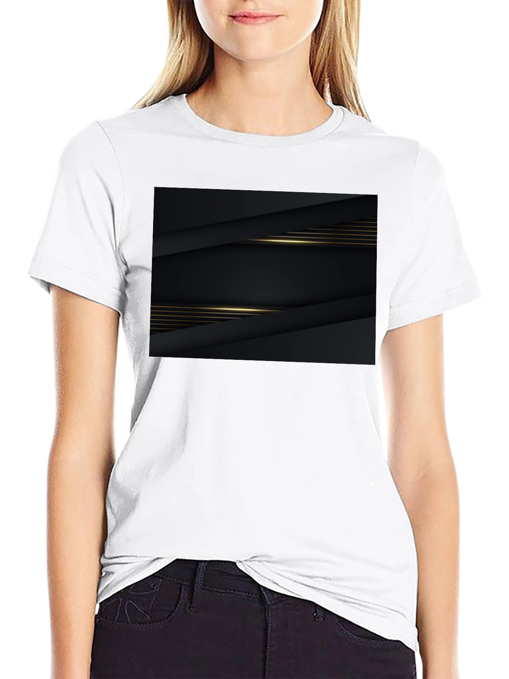 Sleek Black Graphic Tee - Modern Style