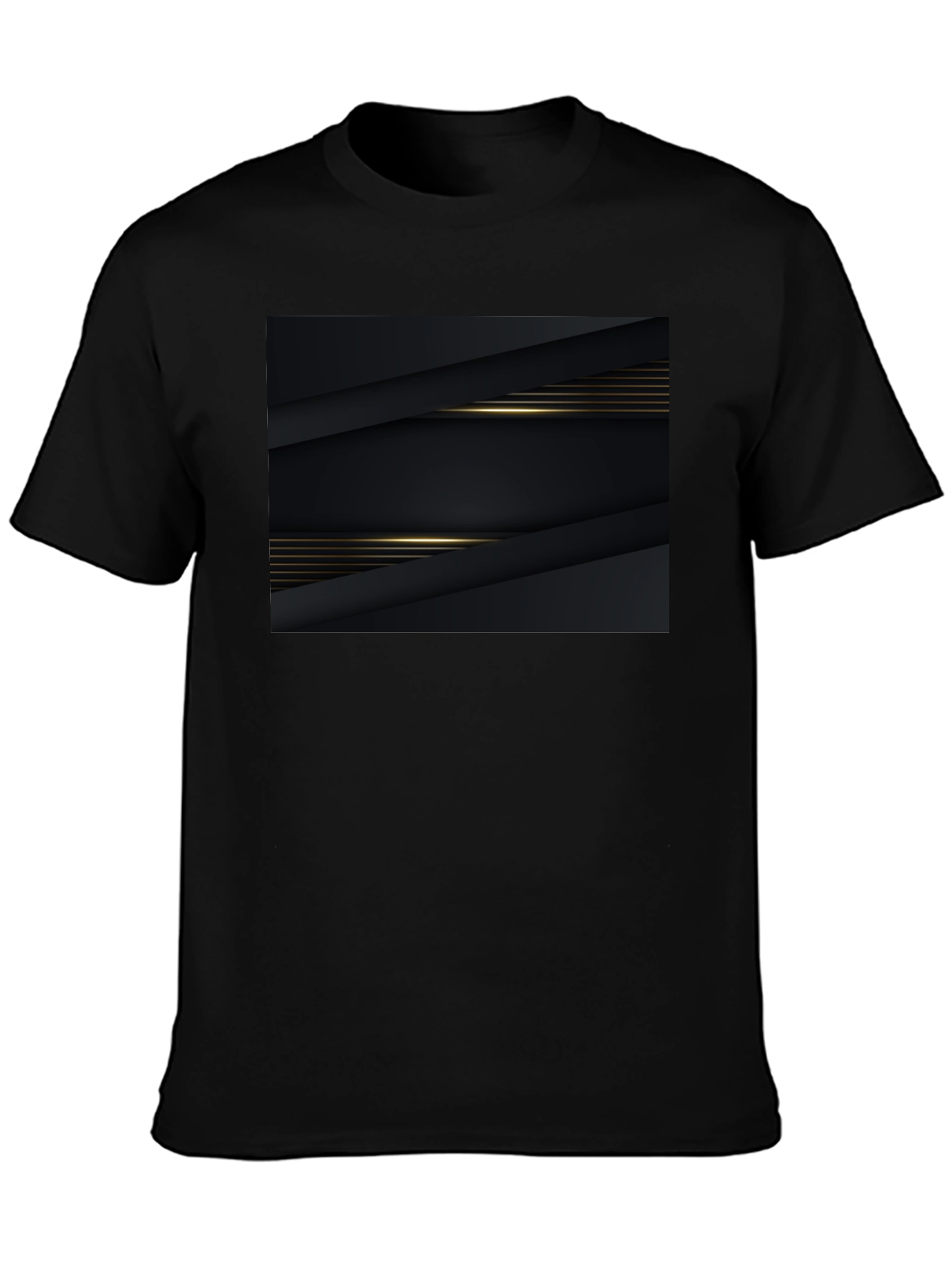 Sleek Black Graphic Tee - Modern Style