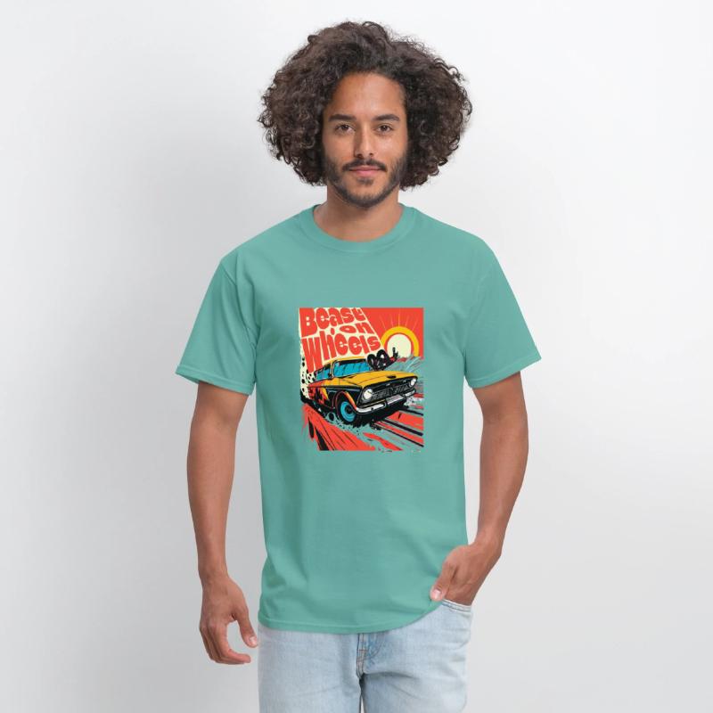 Beast on wheels hot road cars comic design