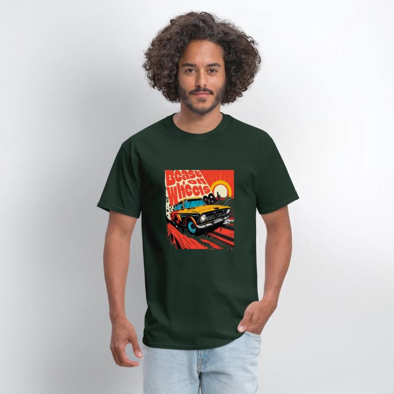 Beast on wheels hot road cars comic design
