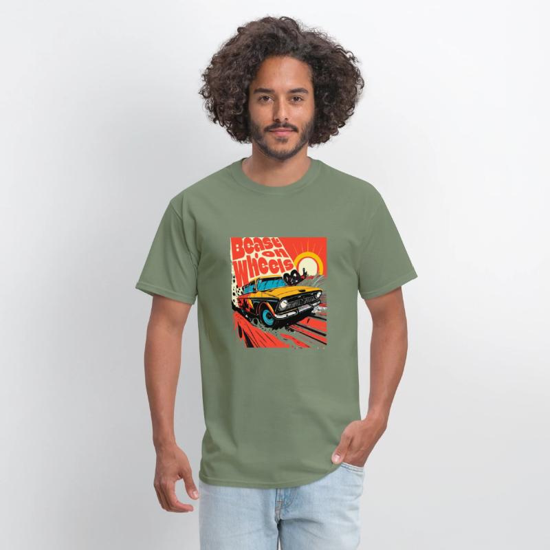 Beast on wheels hot road cars comic design
