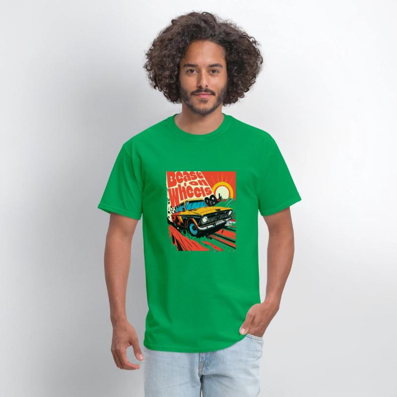 Beast on wheels hot road cars comic design