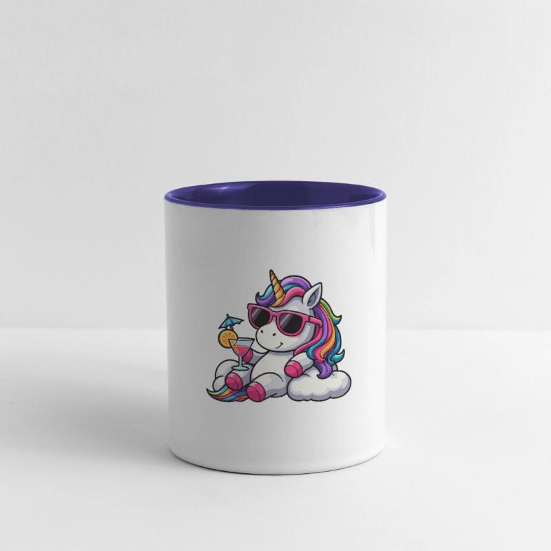 Beautiful unicorn rainbow clouds vacation relax