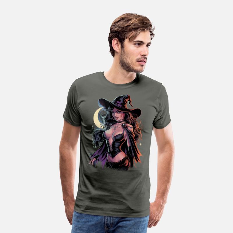 Beautiful Witch Enchanting Moonlit Night