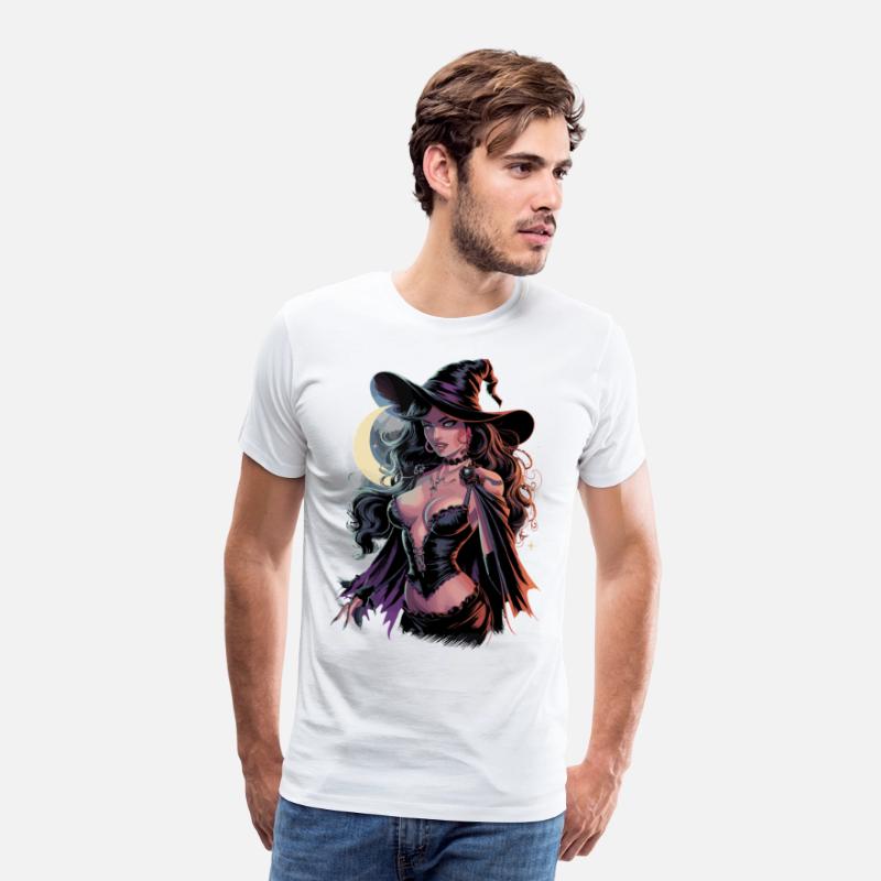 Beautiful Witch Enchanting Moonlit Night