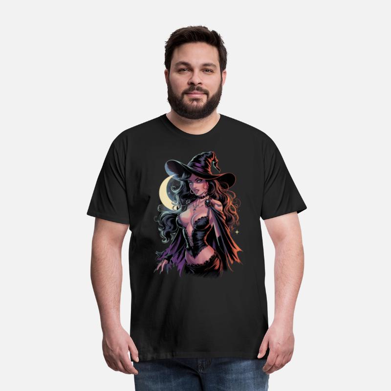 Beautiful Witch Enchanting Moonlit Night