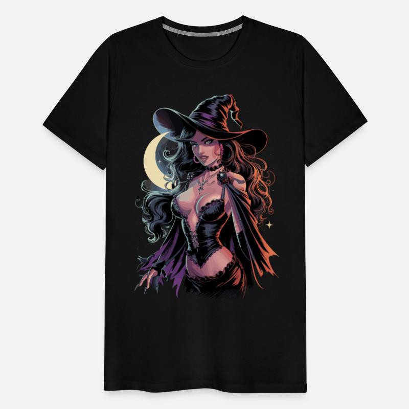 Beautiful Witch Enchanting Moonlit Night