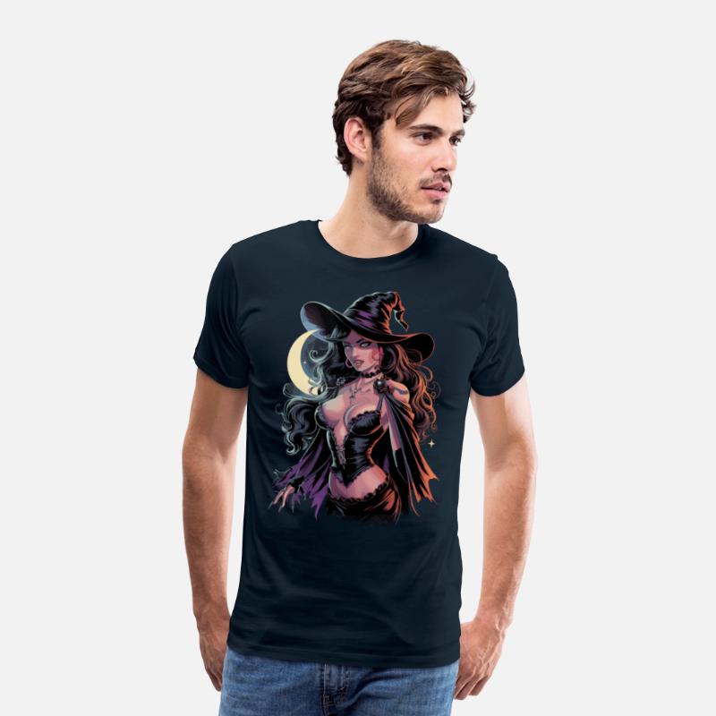 Beautiful Witch Enchanting Moonlit Night