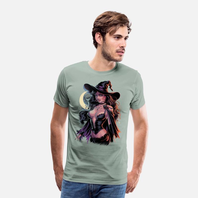 Beautiful Witch Enchanting Moonlit Night