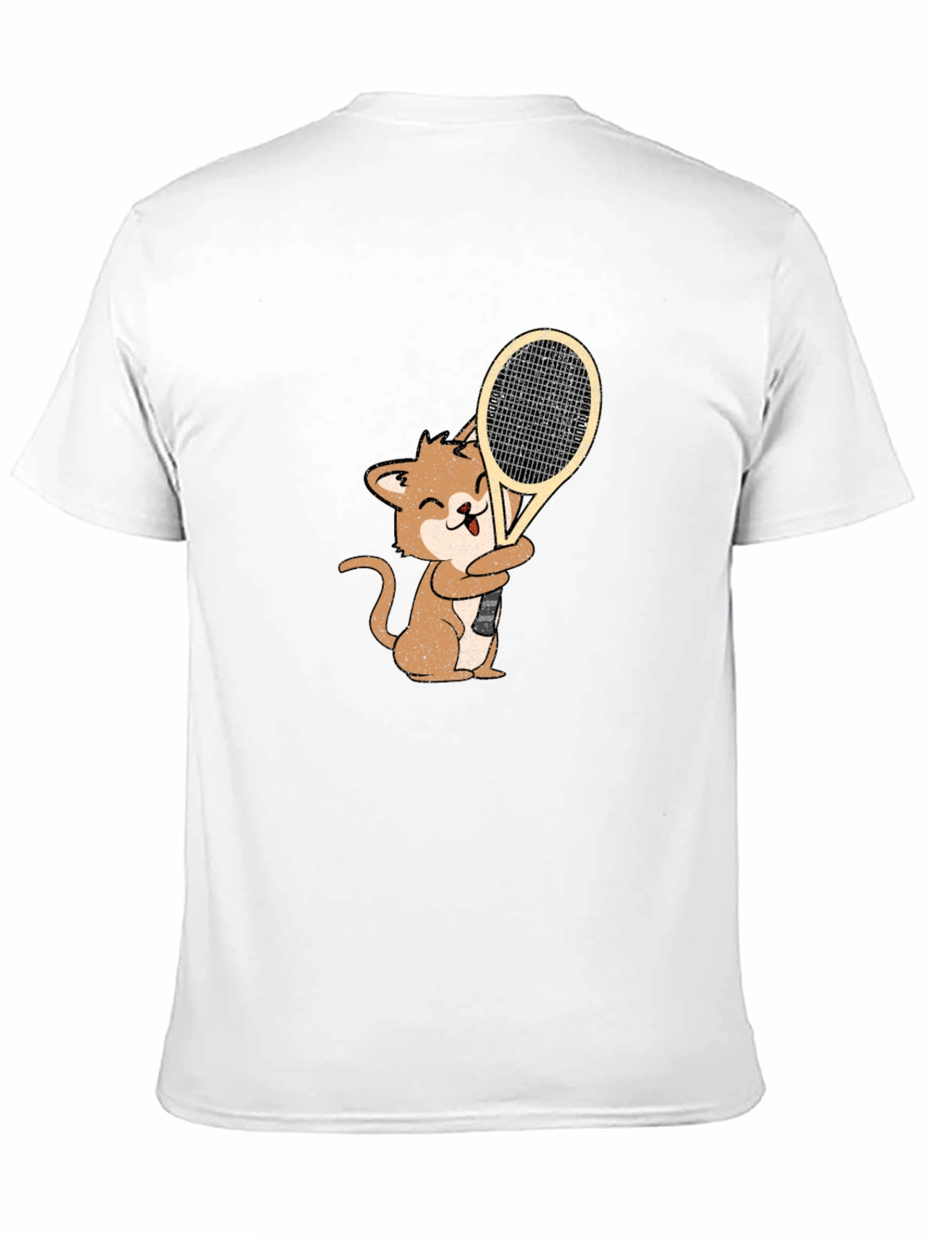 Cat Playing Tennis Graphic Tee