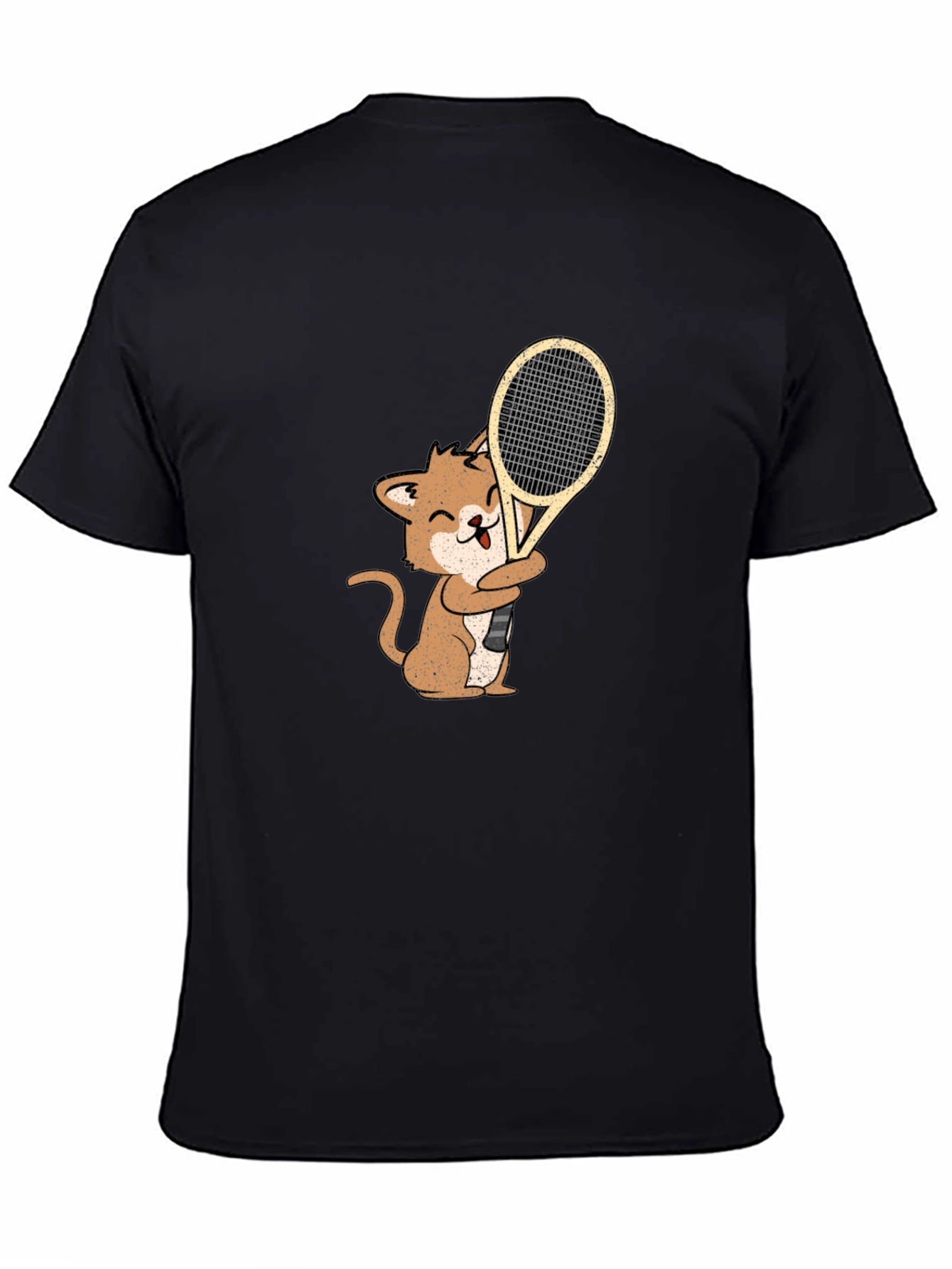 Cat Playing Tennis Graphic Tee