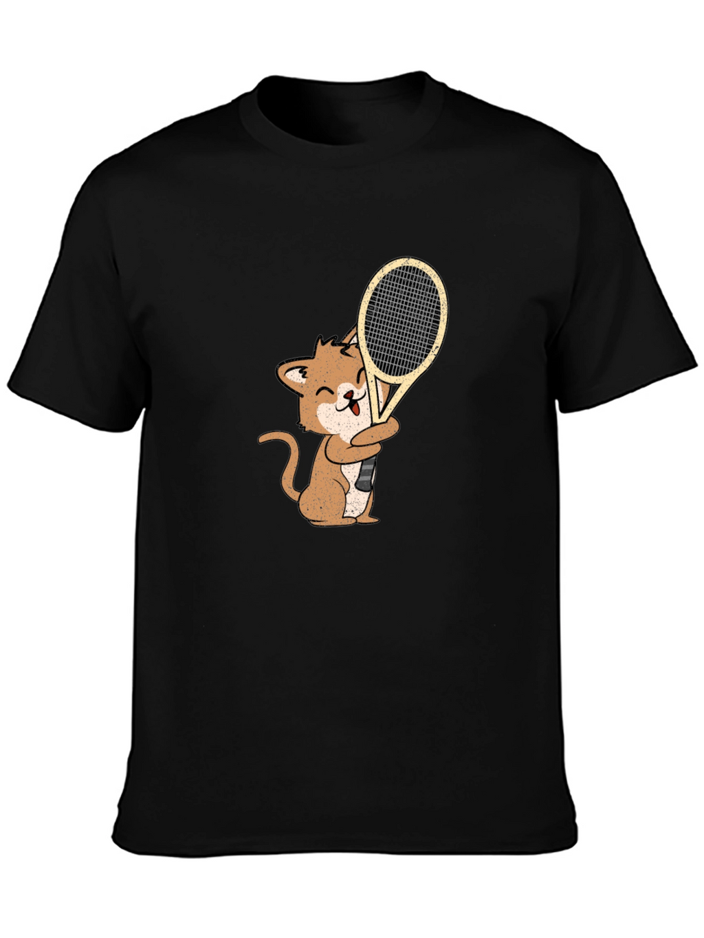 Cat Playing Tennis Graphic Tee