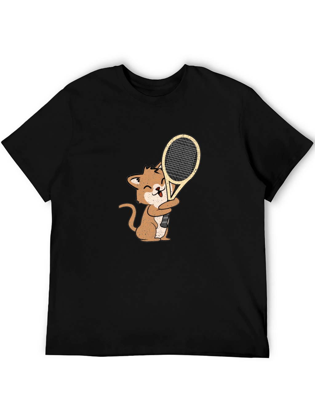 Cat Playing Tennis Graphic Tee