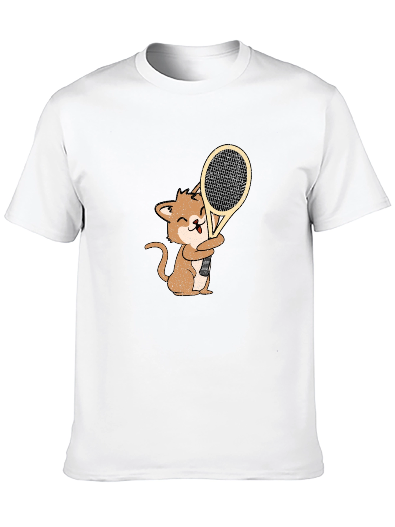 Cat Playing Tennis Graphic Tee